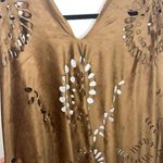 Unbranded One Size Brown Tan Faux Suede Cut Outs Boho Fringe Poncho/Kimono Photo 7