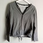 Athleta  Sentry Tie Pull Over Long Sleeve Top Gray S Photo 1