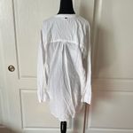 O'Neill O’NEILL WHITE COTTON V NECK LONG BEACH HENLEY SWIM COVER UP Photo 1