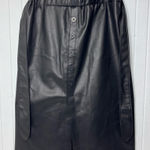 Eloquii Black Faux Leather Pencil Skirt Stretchy Size 22 Photo 0