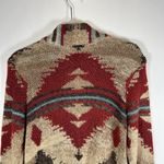 J Jill Sweater Southwestern Aztec Wool Cardigan Women Duster Boho Women’s Small Red Photo 8