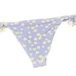 AQUA Swim Womens Blue Daisy Print Ruffled Bikini Bottom Size M Photo 3