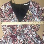 Red and Brown Floral Wrap Jumpsuit Photo 6