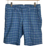 The North Face  Women’s Blue Plaid Bermuda Hiking Outdoor Shorts W-558 Sz 4 Photo 0