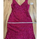 Morgan & Co New Chloé Sequined Gown Dress stretch Sz 7 fit sz medium Pink Photo 11