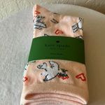 Kate Spade : Blush/White/Red Socks with Heart & Dove Design- Crew- set of 3 Photo 12