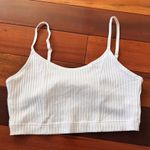 Aerie  White Ribbed Bandeau Photo 0