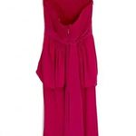 BCBGMAXAZRIA Ruella Pink Silk Formal Dress Womens Size 2 Frayed Full Length Photo 0