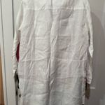 Frank & Eileen  100% Linen White Button Down Blouse Tunic Long Sleeve Shirt Med. Photo 5
