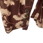 Free People NWTs Lucky Mesh Sheer Floral Chocolate Brown Women's Top size XS Photo 3