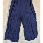 Flying Tomato halter jumpsuit navy embroided wide leg small Photo 1