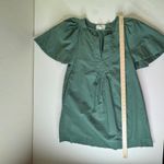 Pomander Place Tuckernuck Pleated Mini Dress Medium Green V Photo 8