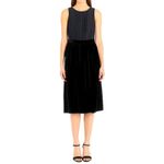 Derek Lam  Black Silk & Velvet Sleeveless Dress 2 Photo 1