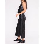 NEW Ripley Rader Black Vegan Leather Straight Leg Pant: Cropped Size 3 (Medium) Photo 1