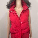 Gap Retro Red Puffer Vest Hood Photo 11