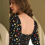 RIHOAS The Sweetheart Neck Polka Dot Maxi Dress L 04 Black Size L Photo 5