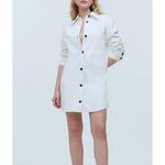 Madewell  Womens White Button-Down Denim Shirt Dress Size M Photo 11