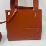 DANSE LENTE Margot Leather Tote Bag Sunset Orange Photo 6