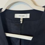 frame denim  Button Front Wool Blend Shift Dress Size XS Black Mini Sleeveless Photo 4