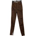 We Wore What NWT  The Icon Jeans Tiger Piped‎ Stiletto Split Hem Denim Size 24 Photo 3