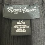 Maggie Barnes Womens Maxi Skirt 1X Black Crinkle Flowy Boho Western Prairie Photo 4