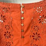 Madewell Eyelet A-Line Halter Tank Top in Copperwashed Orange XXS NWT Photo 6