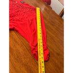 Faded Glory  Women's Red Sequined Blouse Top 3/4 Sleeve Size 1X 16W Photo 6
