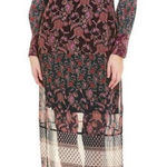 CAbi  Festive Dress Retro Flower Maxi Long Sleeve Photo 0