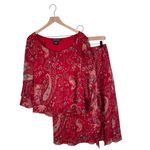 Jonathan Martin Vintage  Studio Y2K Skirt & Blouse Set Size 12 Fairycore Boho Red Photo 16