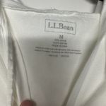 L.L.Bean  womens White hooded long tunic beach cover-up pocket sz Medium Photo 6