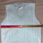 Princess Polly  S/M Light Blue Boxy/Oversized Sweater Vest Photo 4