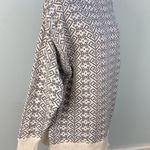Vintage Fair Isle Sweater 100% Cotton Pullover Crewneck Size Large Gray White Photo 3