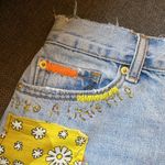 Urban Outfitters  BDG Jean Shorts Size 26 Patchwork Embroidered Boho Hippie Retro Photo 1