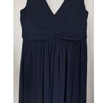 Dessy Collection Vivian Diamond Collection Chiffon Gown Style 2894 Size 18R Navy Blue Photo 9
