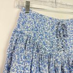 Sky to Moon Vivid Ditsy Floral Corset Crossed Tie Mini Skort Blue Size Medium M Photo 2