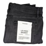 frame denim FRAME Le High Skinny Jeans Women's Size 32 Dark Grey Wash‎ Raw Hem Photo 7