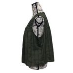 Gap army Green Cropped Sheer Blouse Beach Coastal Boho Present Hippie Granola M Photo 2