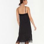 Polka dot lace trim dress Black Size L Photo 2