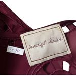 Beautiful Stories Anthropologie Burgundy Cardigan Women Top One Size | 17 Photo 5