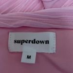 superdown Pink Short Sleeve Textured Cropped Cardigan Cardian Blouse Top Size M Photo 6
