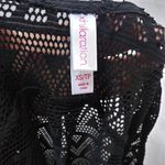 Xhilaration  Black Crochet Fringe Cover Up Vest Festival Beach Size XS NWT Photo 6