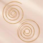 Gold Spiral Earrings Photo 0