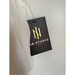 IN Studio White Gauzy Tiered Beaded Sequin Vneck Handkerchief Maxi Dress sz L Size L Photo 4