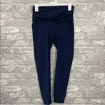 Nike Dri-FIT Navy and White Yoga Dots Twist 7/8 Capri Tights Photo 1