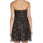 Jill Stuart Black Gold Floral Mini Dress Photo 1