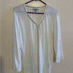 Burberry Light Gray V-Neck Blouse Photo 15