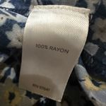 J.Jill Blue Floral Sleeveless Shirt Dress Women's Size Small Rayon Ruffle Hem Photo 13