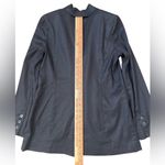 Evereve  Alexa Black Linen Double-Breasted Blazer Photo 6