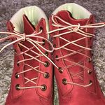 Timberland  PREMIUM 6-INCH WATERPROOF BOOTS red/white genuine leather size 8M​​ Photo 3