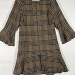 CAbi 3902 FLOUNCE PLAID LONGLINE FULL ZIP JACKET FALL 2020 POCKETS S BROWN/BLACK Photo 2